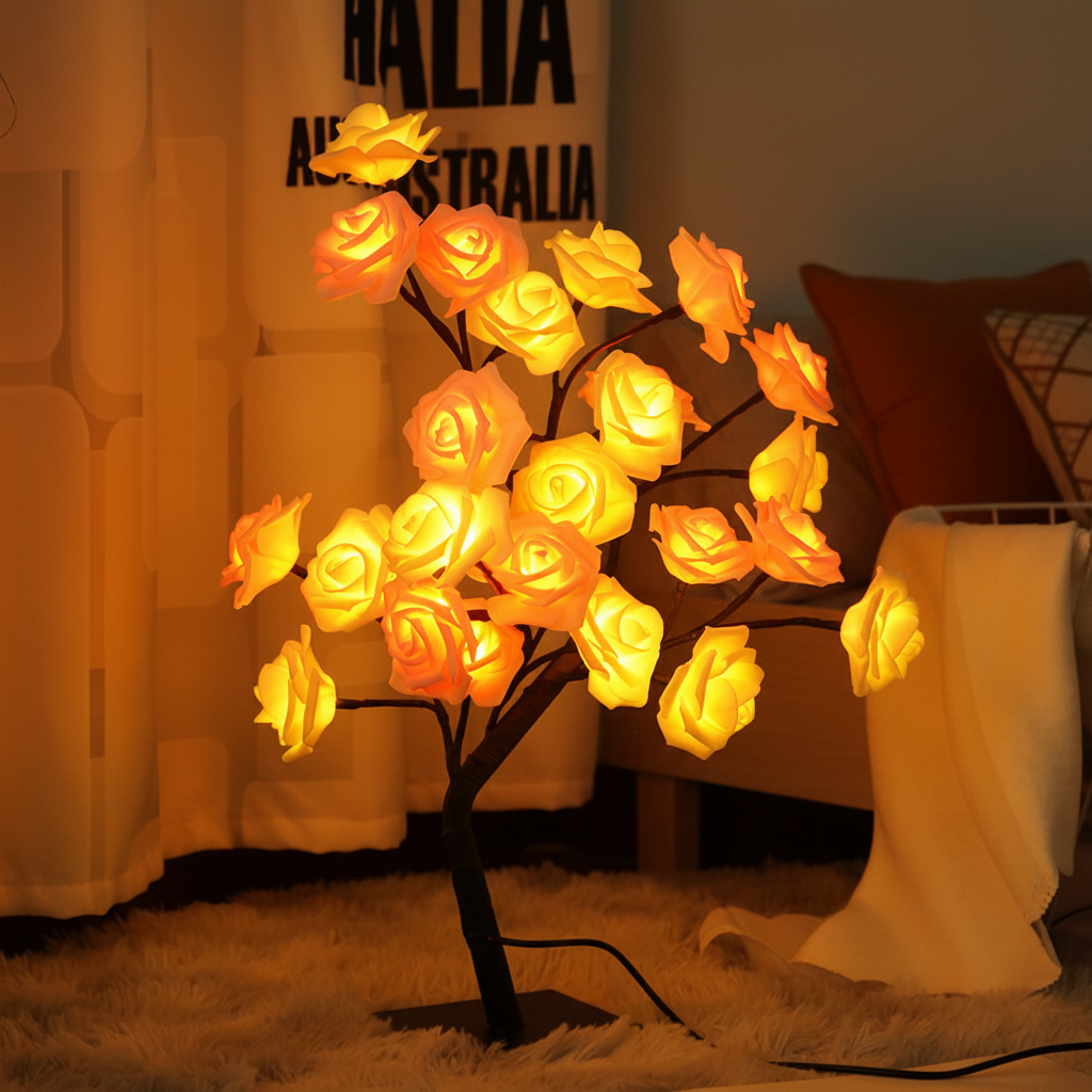 RoseGlow Tree Lamp